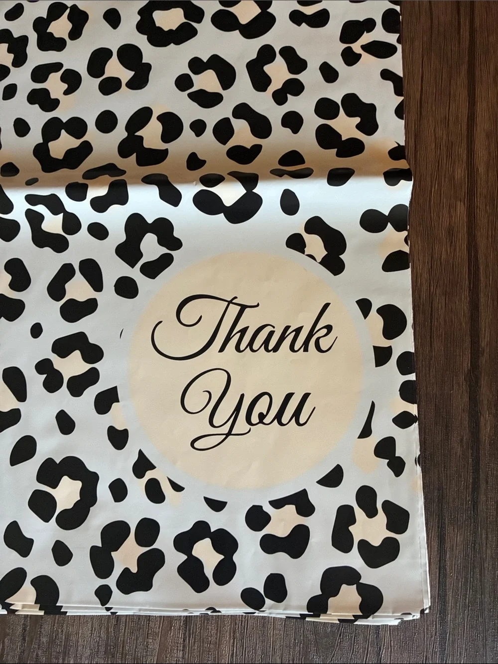 10 Count Animal Print Thank You Pattern Polymailers
